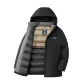 ak156603 分销 牧荒者棉服商务男士 加厚保暖外套连帽棉衣