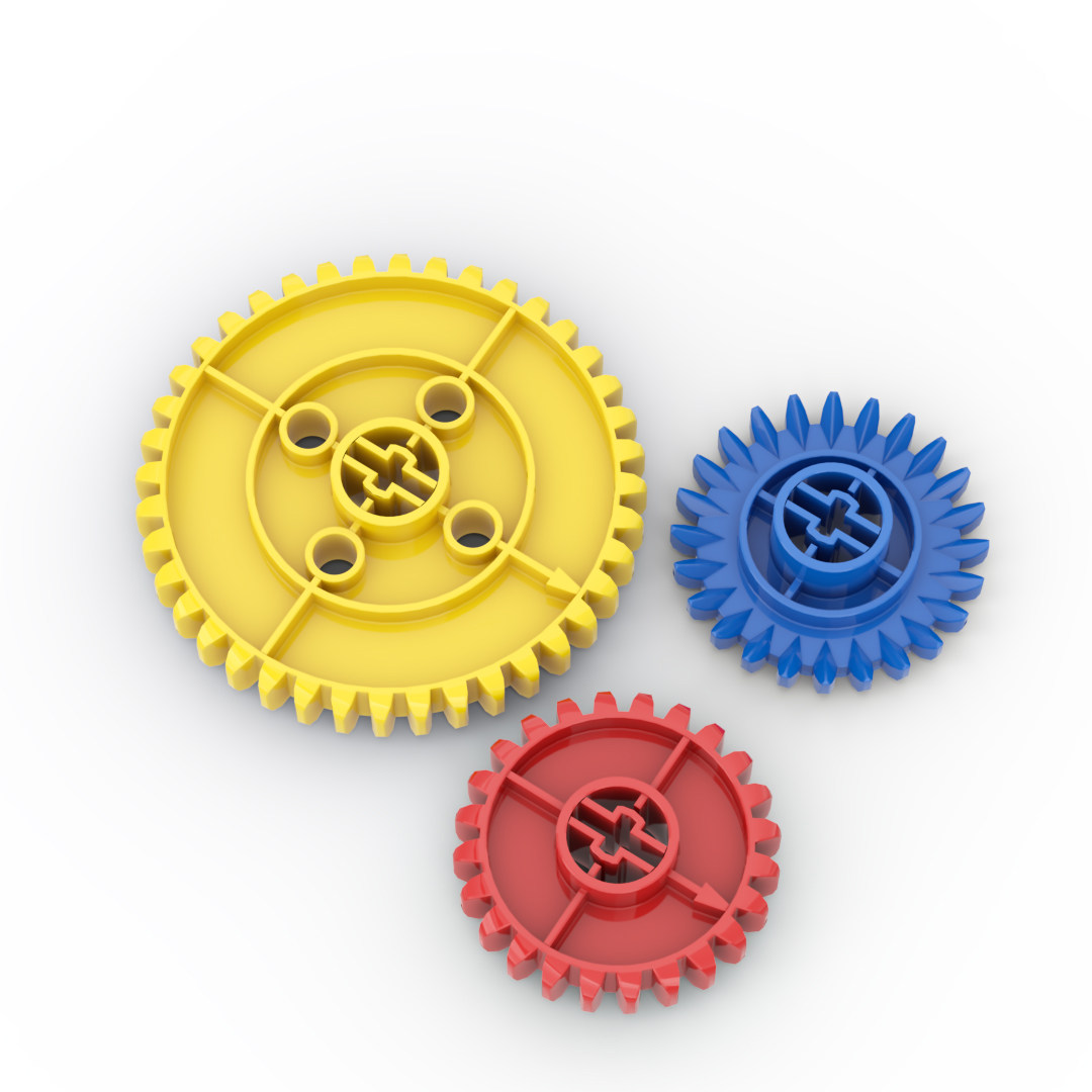 兼容乐高9656大颗粒积木 8 24 40齿轮涡轮箱蜗杆早教百变科教配件