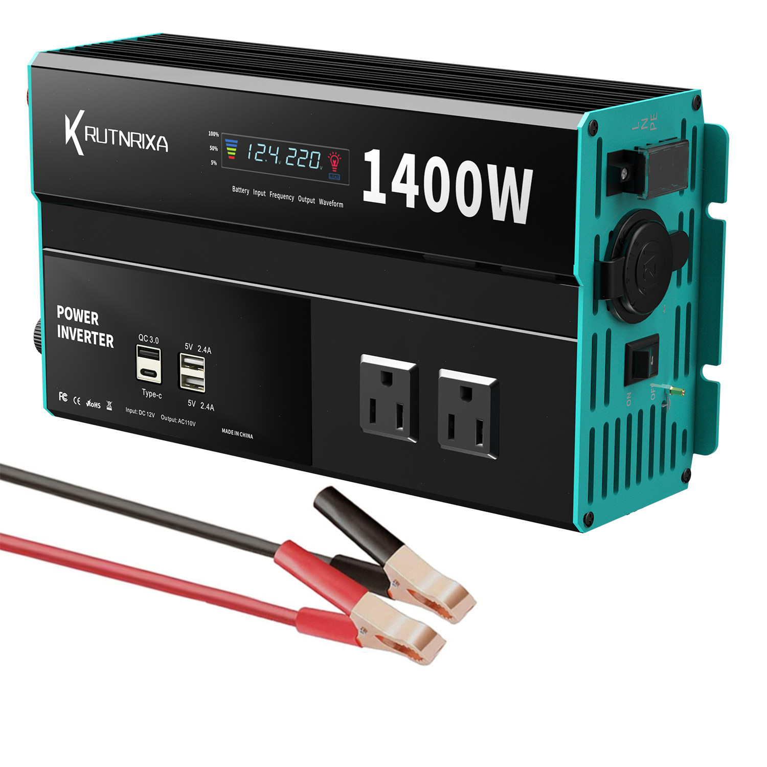 DOXIN1400W多功能逆变器 12V-220V伏电源转换器 24V220V 车载排插