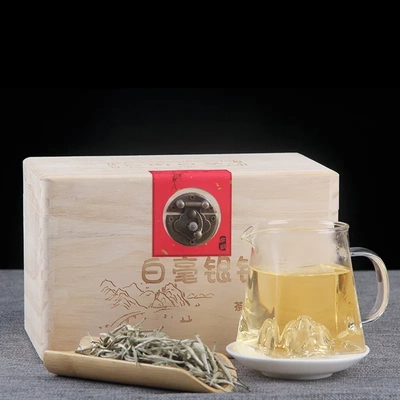 白毫银针云南白茶金芽月光美人单芽老白茶茶叶礼盒装500g茶礼包邮