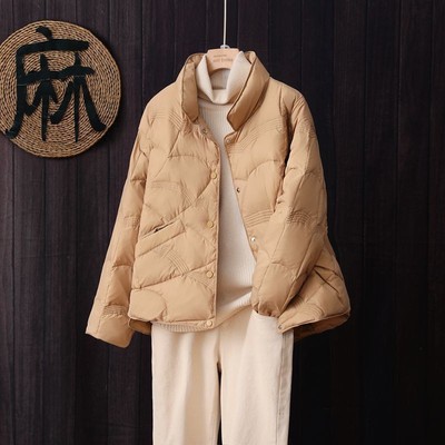 短款立领轻薄羽绒服女款2021年新款薄款时尚洋气高端爆款冬季外套