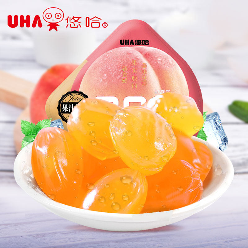 UHA悠哈酷露露白桃味果汁软糖零食日本味觉糖袋水果味网红糖果|ruв категории закуски/орехи/специальность, конфеты/желе/пудинг, конфеты - от Buy2taobao.com для оказания профессиональной услуги покупки агента Taobao