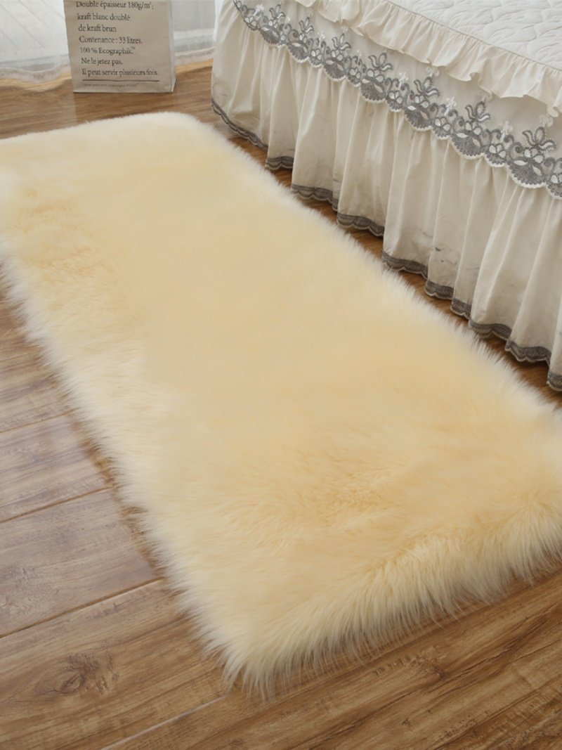 长毛绒地毯卧室床边地垫客厅茶几ins仿羊毛垫子少女简约满铺定制