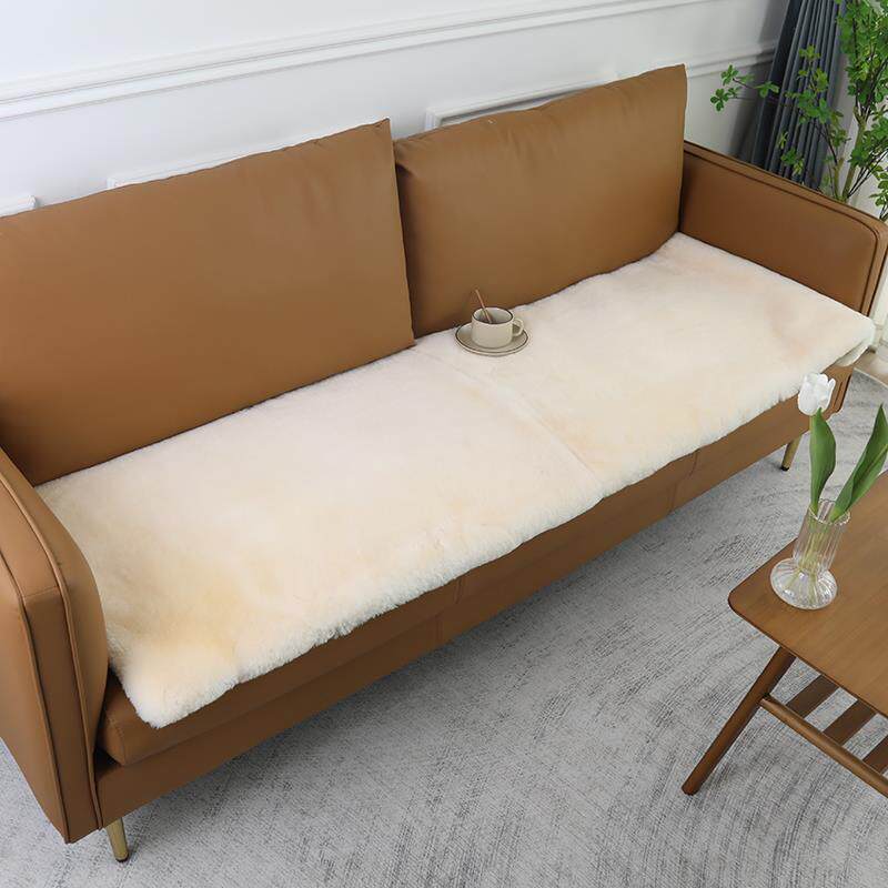 短毛羊剪绒沙发垫可定制真皮坐垫轻奢皮草冬季保暖羊毛垫整张羊皮