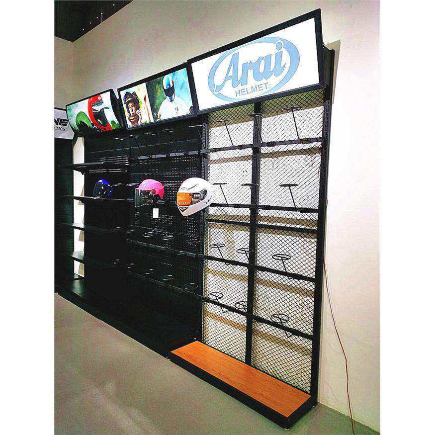 摩托安全帽装备展示架骑