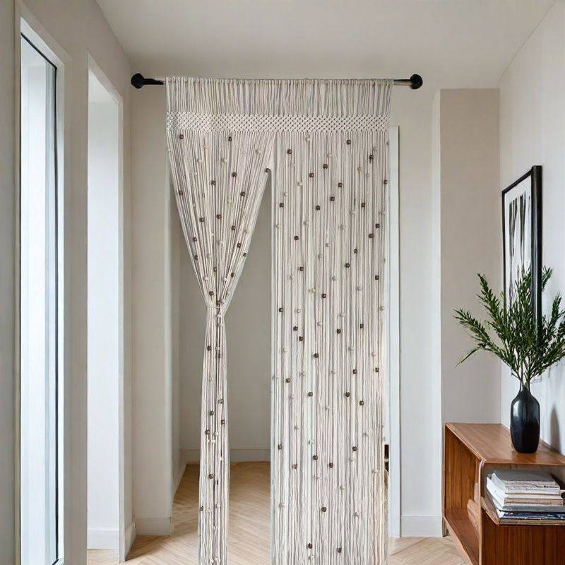 波西米亚手工编织门帘窗帘民宿客厅线帘卧室装饰免打孔