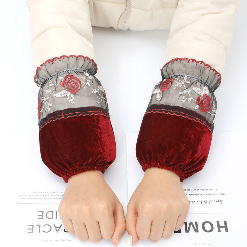 2026新款秋冬季办公室羽绒服袖套女上班工作专用防脏黑色蕾丝女款,家庭/个人清洁工具,袖套,淘宝优惠券,粉丝福利购,淘宝优惠卷