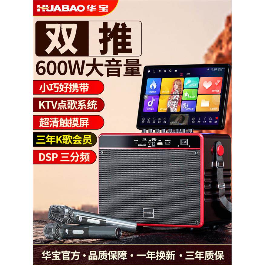 德国进口柏林之声广场舞音响带显示屏KTV蓝牙视频户外音箱话筒一