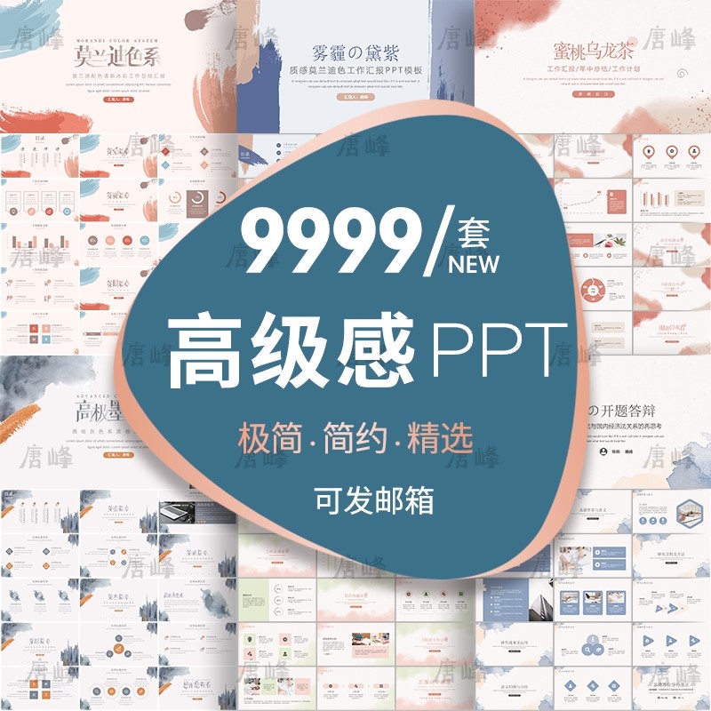ppt模板高级感简约商务毕业答辩教师课件工作汇报总结动态模版
