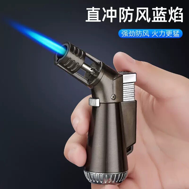 FQ197直冲防风打火机充气体家用喷枪直冲金属点火器艾灸金属弯头
