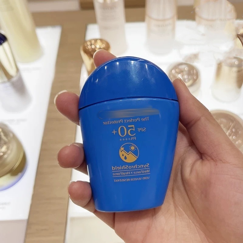 日本蓝胖子防晒霜隔离面部防紫外线SPF50+清爽防晒乳防水防汗