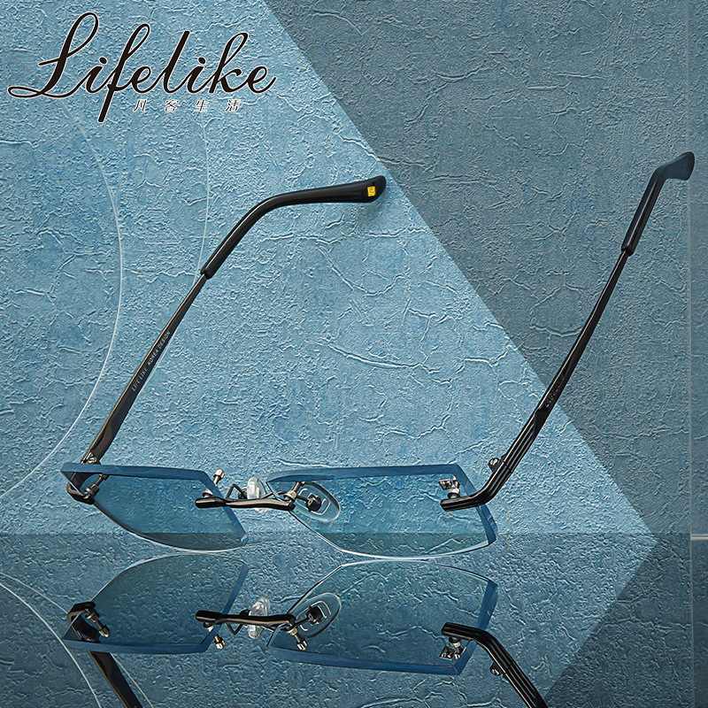 魅影钻石无框切边奢华散光眼镜