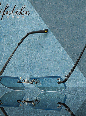 魅影YQ97403 lifelike钻石无框切边男奢华定制近视高散光无框眼镜