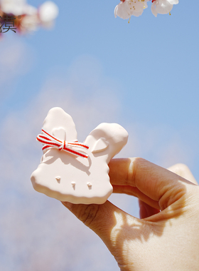 Homoo可爱小兔汽车内饰空调装饰香薰扩香石清新淡香七夕节日礼物