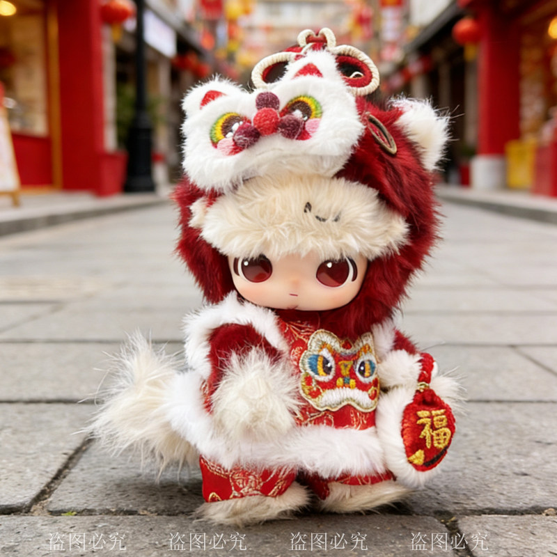 新年盲盒系列公仔马力全开通关马玩偶衣服新年醒狮套装搪胶公仔,模玩/动漫/周边/娃圈三坑/桌游,潮玩娃衣,淘宝优惠券,粉丝福利购,淘宝优惠卷