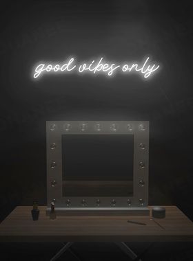 外贸出口GOOD VIBES ONLY' LED NEON SIGN灯带霓虹灯发光字定制