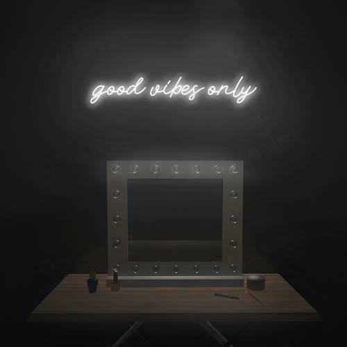 外贸出口GOOD VIBES ONLY' LED NEON SIGN灯带霓虹灯发光字定制