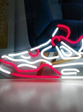 定制潮鞋air Shoes霓虹灯篮球足球鞋店展示装饰灯专卖店背景灯