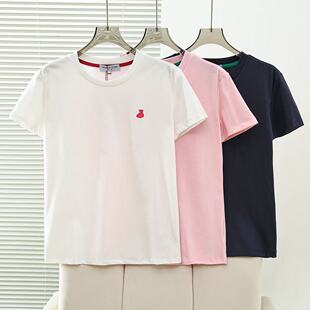 2026夏季新款女装学院风基础款休闲刺绣圆领短袖T恤TTRW2624CKE