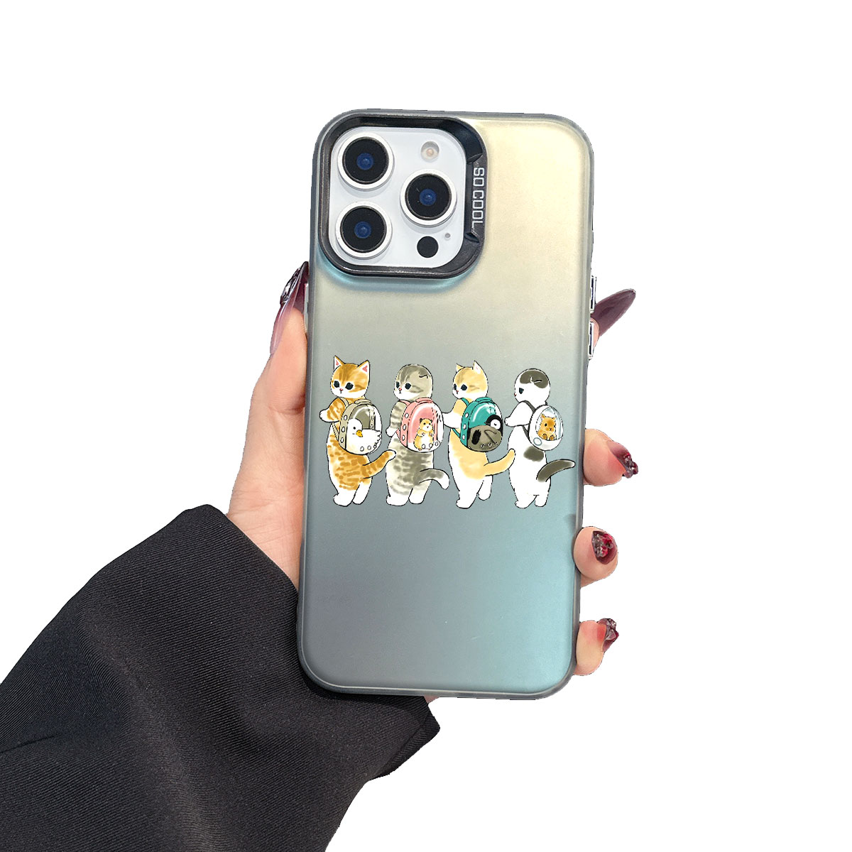 猫咪背包 适用于iPhone17全包16pro手机壳苹果15promax软华为mate保护套OPPO K12红米k90 vivo iqoo11荥耀400