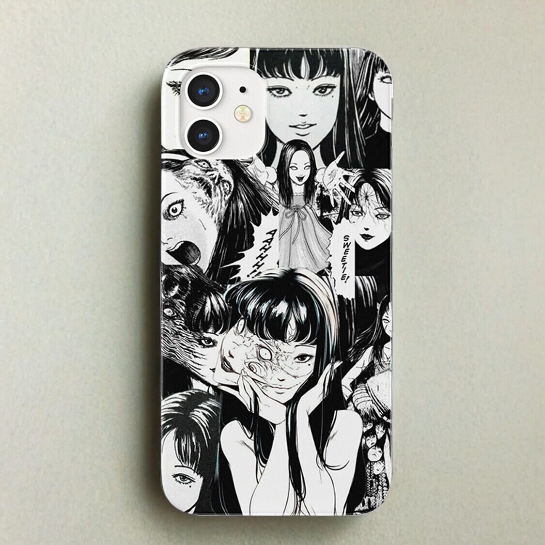 川上富江 日系小众漫画伊适用于iPhone16promax磨砂全包硬壳苹果12亮面防摔oppo a93s透明k3保护套荣