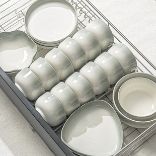 碗碟套装家用2026新款高颜值釉下彩陶瓷碗盘景德镇餐具乔迁礼物