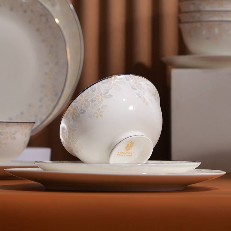 隆达骨瓷高级感碗盘微瑕