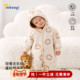 婴蓓依婴幼儿连体衣秋冬保暖新生满月宝宝外出服爬服哈衣加绒新款