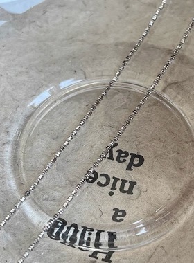 双闪珠车花锁骨链素链精工女素链