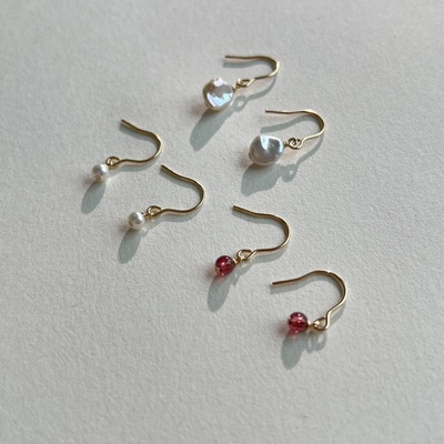 耳环精致石榴石迷你定制包金百搭