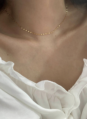 bi入极简经典百搭通体项链女片链