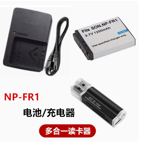 相机NP-FR1电池+充电器+读卡器