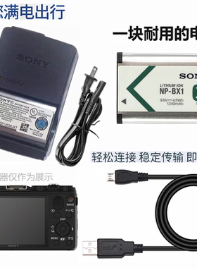 适用索尼DSC-HX50 HX60 HX90 HX99照相机电池+充电器+数据线NPBX1