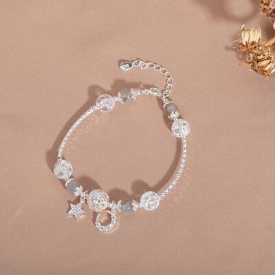 巴度简约水晶手链女白爆花月光石星星月亮情侣礼物手饰手串批发