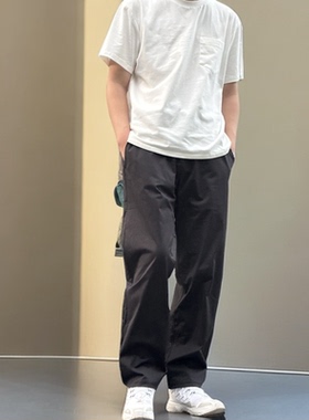 【ReMake】abcpullon 宽松版四面高弹松紧带抽绳休闲裤