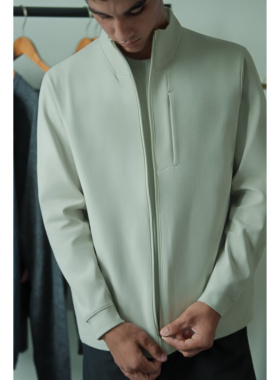 【ReMake】  SJ户外休闲运动男士男款春秋简约立领外套纯色