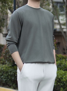 ReMake 新款莫代尔桑蚕丝空气层休闲商务风假两件长袖 非杰尼