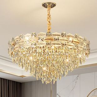 轻奢水晶吊灯客厅灯现代简约卧室餐厅灯2025新款奢华大气客厅主灯