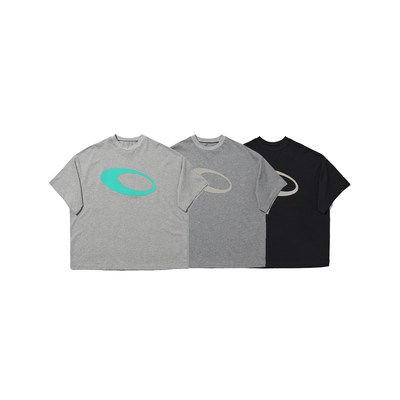 VULCAN拼色印花基础重磅美式纯色国潮情侣宽松圆领短袖小领口TEE