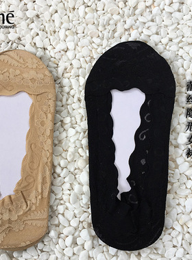 韵魅Rime专柜正品新款1P33416ABS薄款硅胶防滑蕾丝浅口隐形女袜