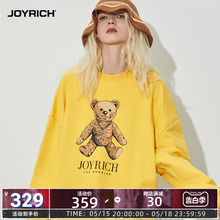 JOYRICH美式复古街头经典富乐熊宽松圆领廓形卫衣春秋冬新款男女