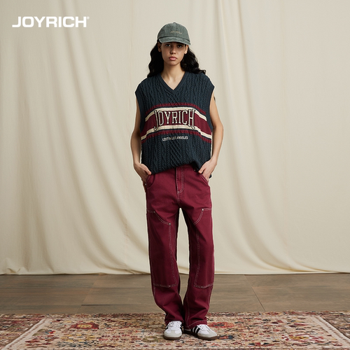 JOYRICH宽松针织提花背心