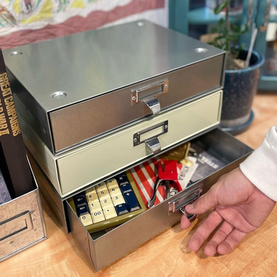 Dulton金属收纳盒台面抽屉桌面整理箱工业风零食化妆品杂物文件