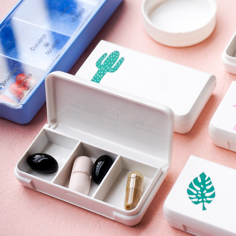 零选德国medi原装进口创意药盒三格随身便携药丸盒药品盒迷你