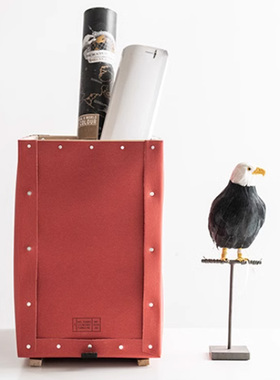 日本PUEBCO 焊工纸材质可堆叠家用室内置物收纳盒装杂志脏衣盒子