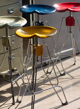 DULTON经典钢丝吧凳金属凳升降凳吧台凳圆凳金属椅酒吧椅子开店