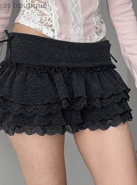 Cake skirt, sweet and spicy mini skirt蛋糕裙甜辣低腰小短裙女