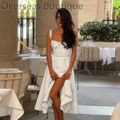 hollow Waist cinched dress拼接抽绳绑带辣妹收腰镂空吊带连衣裙