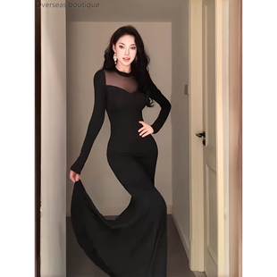 tail Step lotus step skirt网纱拼接收腰包臀步步生莲鱼尾裙