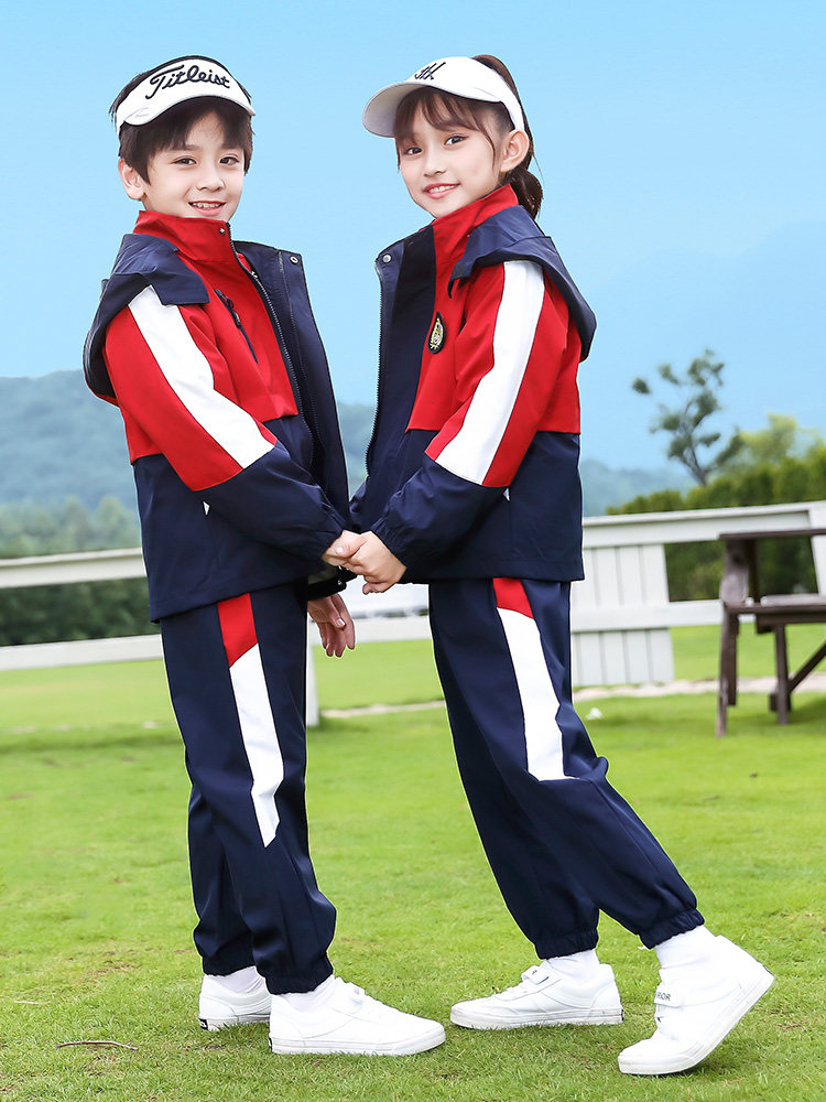 KINDERGARTEN UNIFORMS CLASS UNIFORMS WINTER CHILDRENS SCHOOL UNIFORMS PRIMARY SCHOOL STUDENTS FLEECE LINER THREE-IN-ONE THICKENED JACKET SET